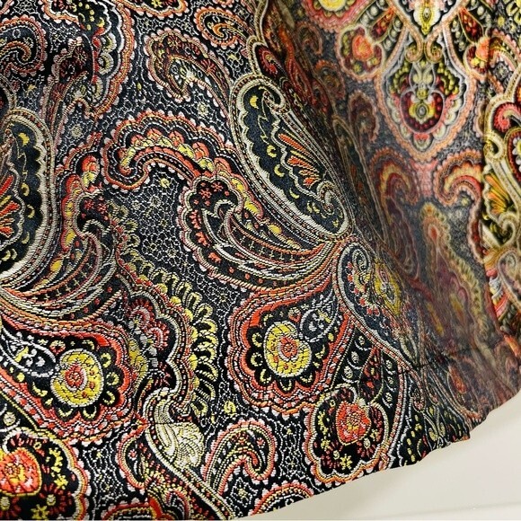 Vintage Chico's Design Iridescent Gold Paisley Button Up Blazer Women's Sz. 1/M - Picture 11 of 11